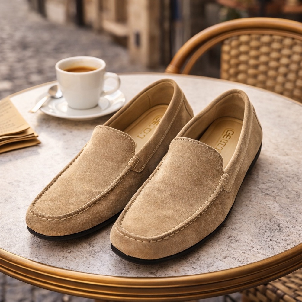 GEOX,Respira Suede Loafers,Italian Breathable Driver Moccasin Shoes Mens Size 10